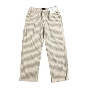 Abercrombie & Fitch men’s cream striped linen trousers